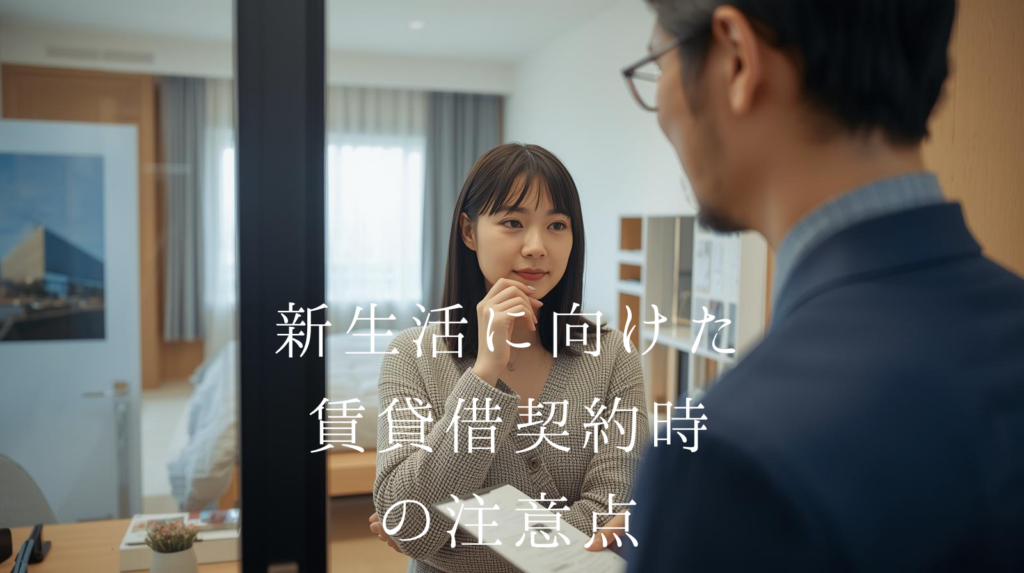 新生活に向けた地名智積契約時の注意点